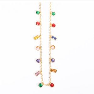 Gem drip necklace